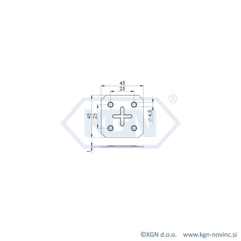 Connecting plate- square VE-004 - Image 2