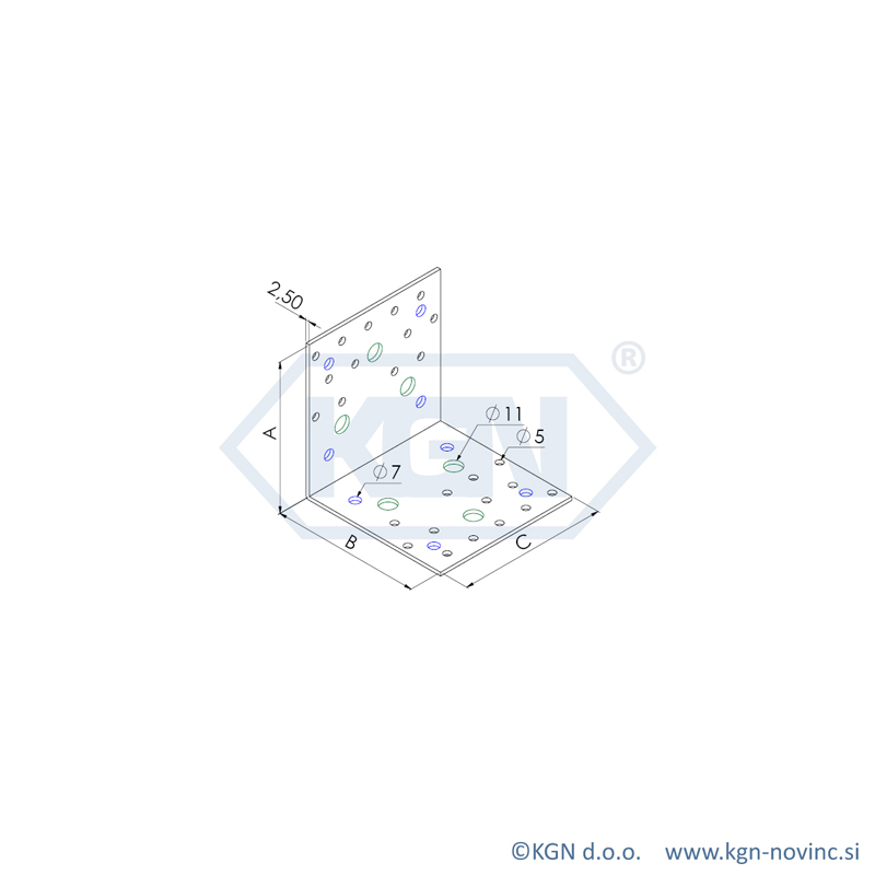 Building bracket - without reinforcement KO-007 - Image 2