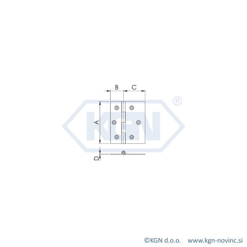 Spona - pravokotna INOX SP-028
